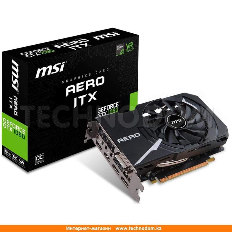 Видеокарта MSI GeForce GTX 1060 AERO ITX 6G OC 6Gb 192bit/G5 (2HDMI+2DP+DVI-D) - фото #5