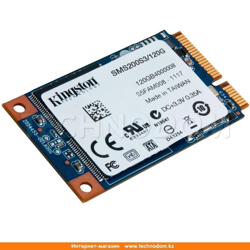 Внутренний SSD mSATA 120GB Kingston SSDNow SATA-III MLC (SMS200S3/120G) - фото #1