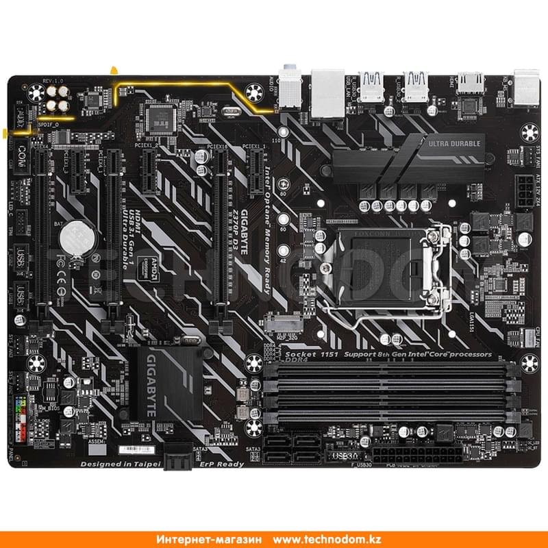Материнская плата Gigabyte Z370P D3 LGA1151 4DDR4 3x16 3x1 (HDMI) ATX BOX - фото #1