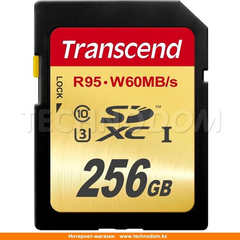 Карта памяти SD 256GB Transcend, TLC, UHS-I, U3, до 95MB/s (TS256GSDU3) - фото #0