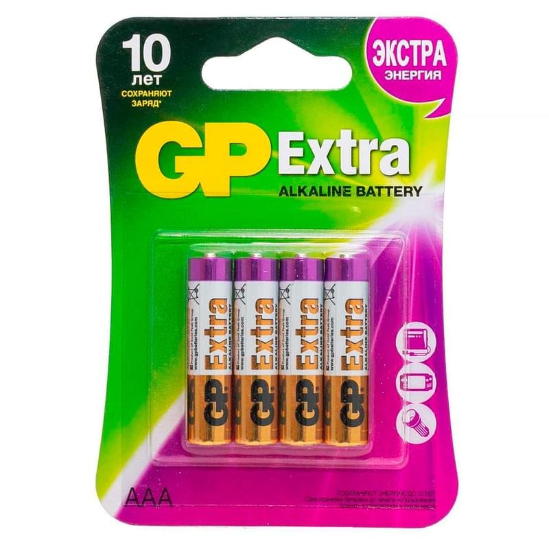 Батарейка AAA 4шт GP Extra - фото #0
