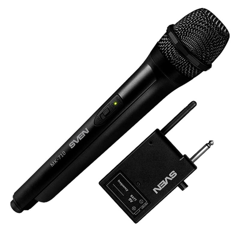 Беспроводной микрофон SVEN MK-710, черный (VHF диапазон) - фото #1