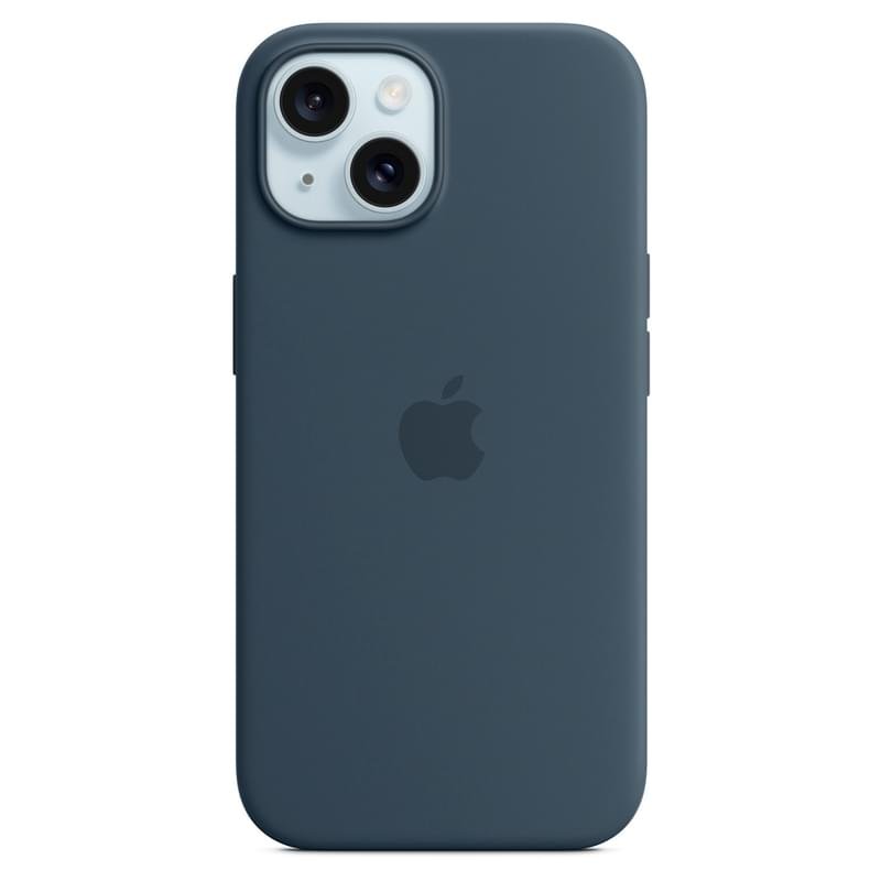 Чехол для iPhone 15, Silicone Case with MagSafe, Storm Blue (MT0N3ZM/A) - фото #0