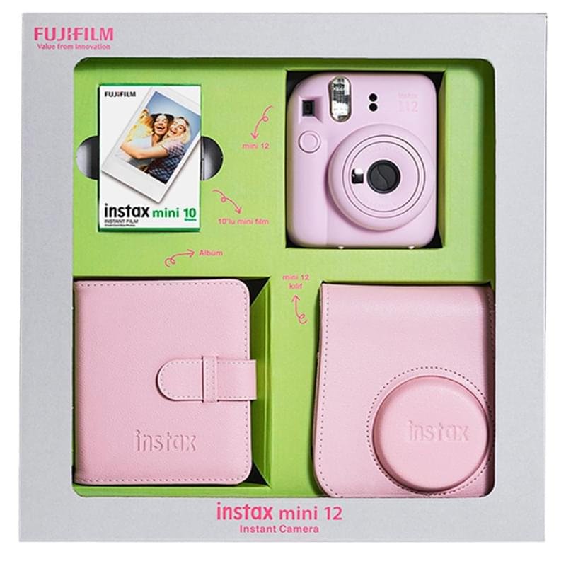 Цифр. Фотоаппарат FUJIFILM Instax Mini 12 Blossom Pink в подарочной упаковке - фото #0