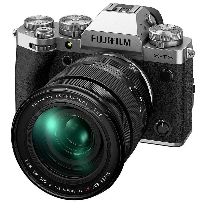 Беззеркальный фотоаппарат FUJIFILM X-T5 Kit 16-80 mm Silver - фото #4