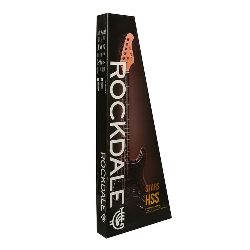Электрогитара ROCKDALE KZ Stars HT HSS Black Limited Edition, черный - фото #7