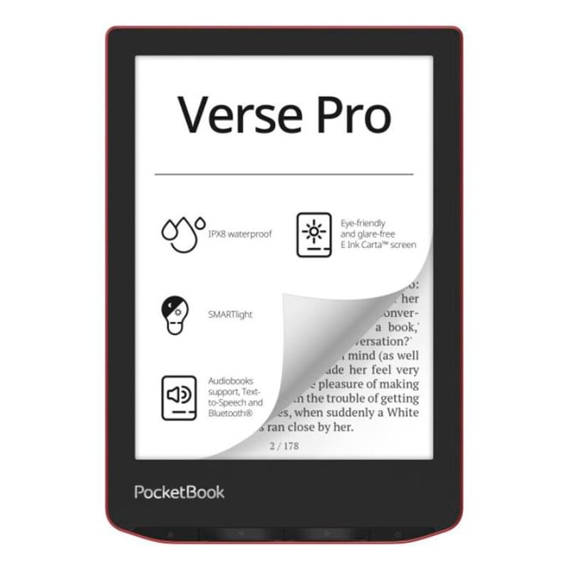 Электронная книга 6" PocketBook PB634 красный (PB634-3-CIS) - фото #0