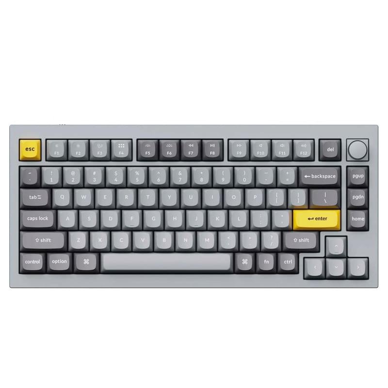 Игровая клавиатура Keychron Q1-N3Z TKL, RGB, Hot-Swap - Gateron G Pro Brown, Silver  Grey - фото #0