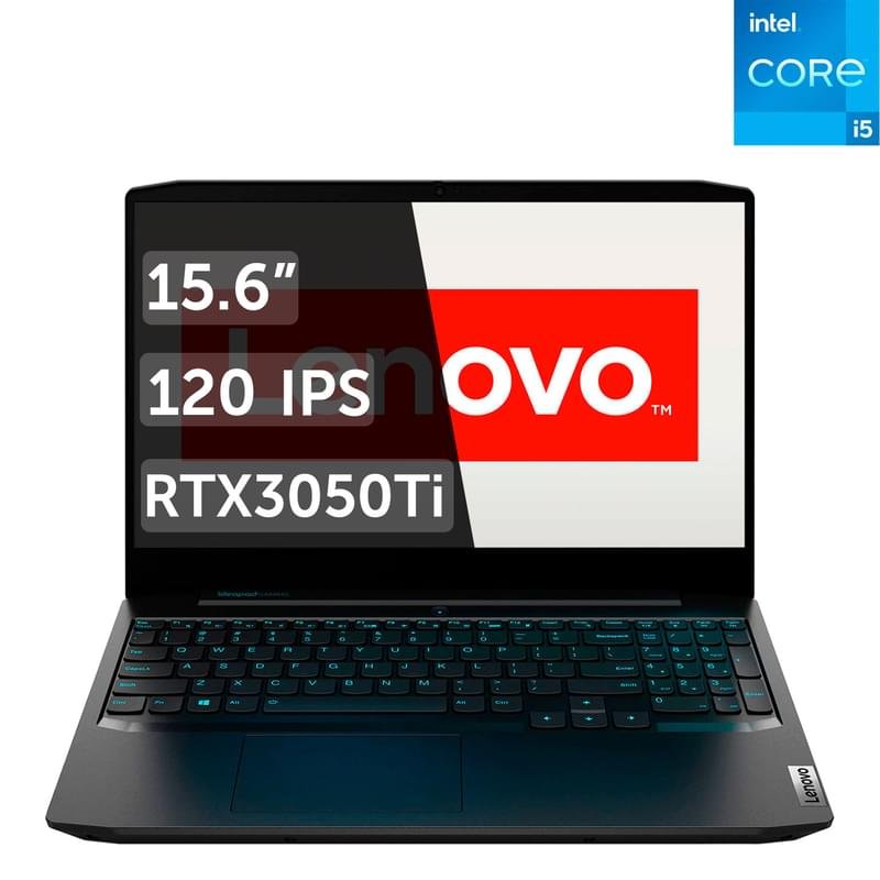 Игровой ноутбук Lenovo IdeaPad Gaming 3 i5 11300H / 16ГБ / 512SSD / RTX3050 Ti 4ГБ / 15.6 / DOS / (82K1005DRK) - фото #0