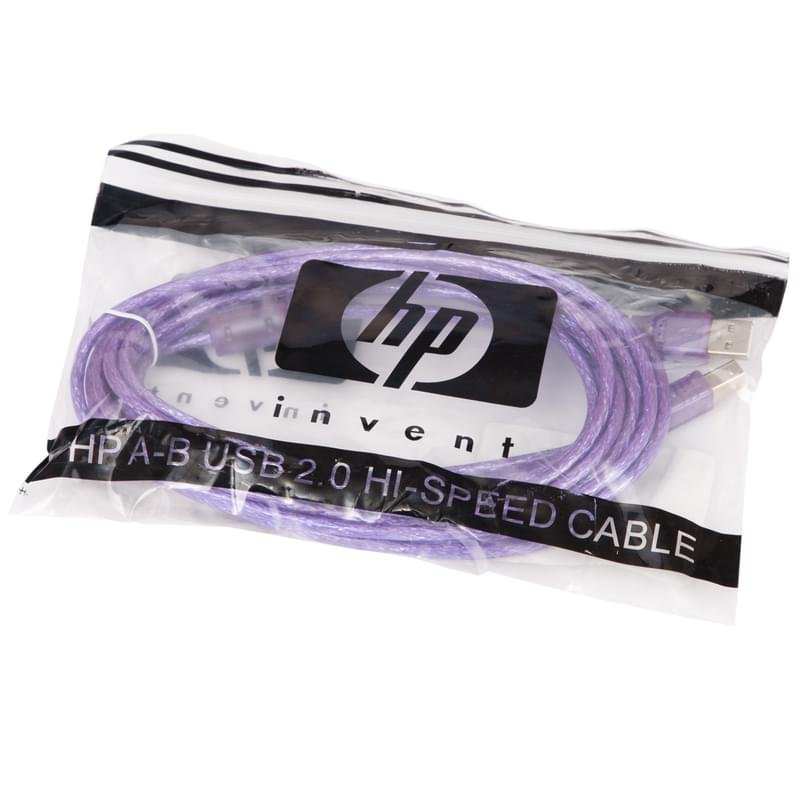 Кабель для принтера, HP, USB 2.0 A-B, 5м Фиолетовый - фото #0