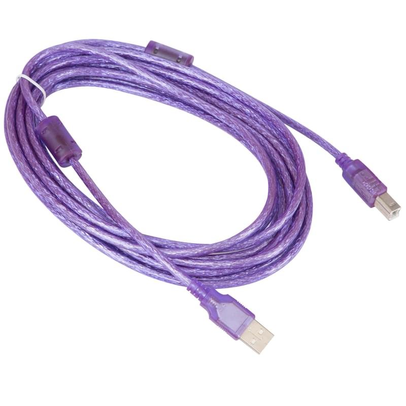 Кабель для принтера, HP, USB 2.0 A-B, 5м Фиолетовый - фото #1