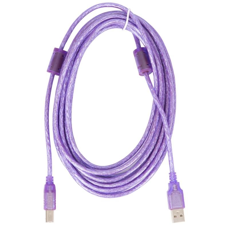Кабель для принтера, HP, USB 2.0 A-B, 5м Фиолетовый - фото #2