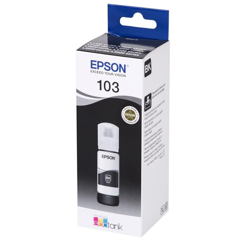Картридж Epson 103 EcoTank Black (Для L3100/3101/3110/3150/3151) СНПЧ - фото #0