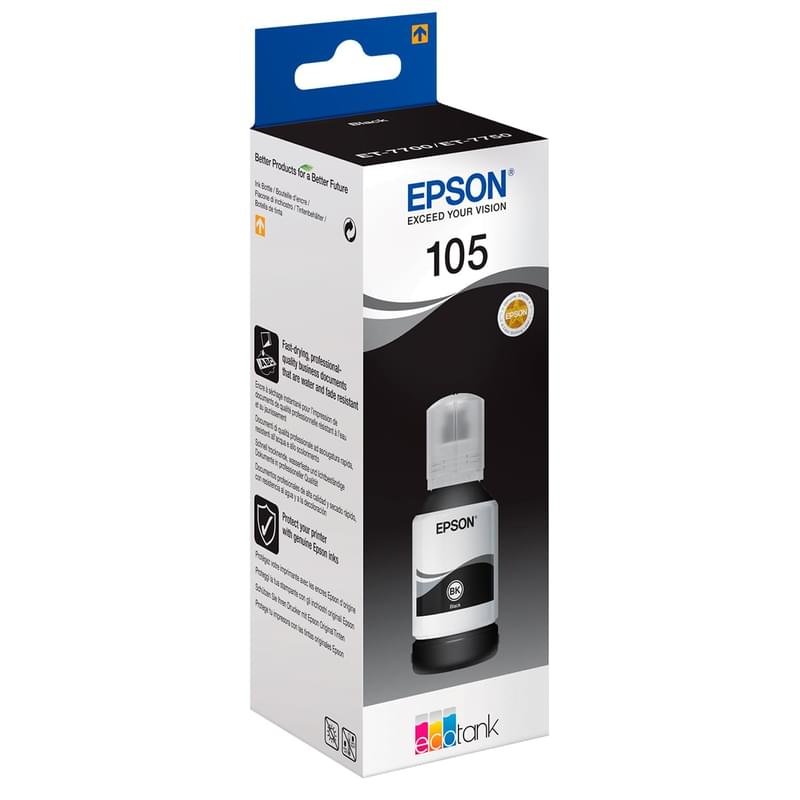 Картридж Epson 105 EcoTank Black (Для L7160/7180) СНПЧ - фото #0