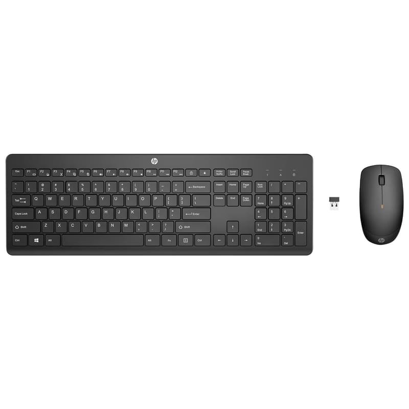 Клавиатура + Мышка беспроводные USB HP 230, Black - фото #0