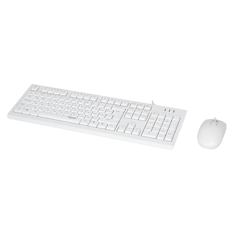 Клавиатура+Мышка проводные USB Rapoo X120PRO White - фото #1