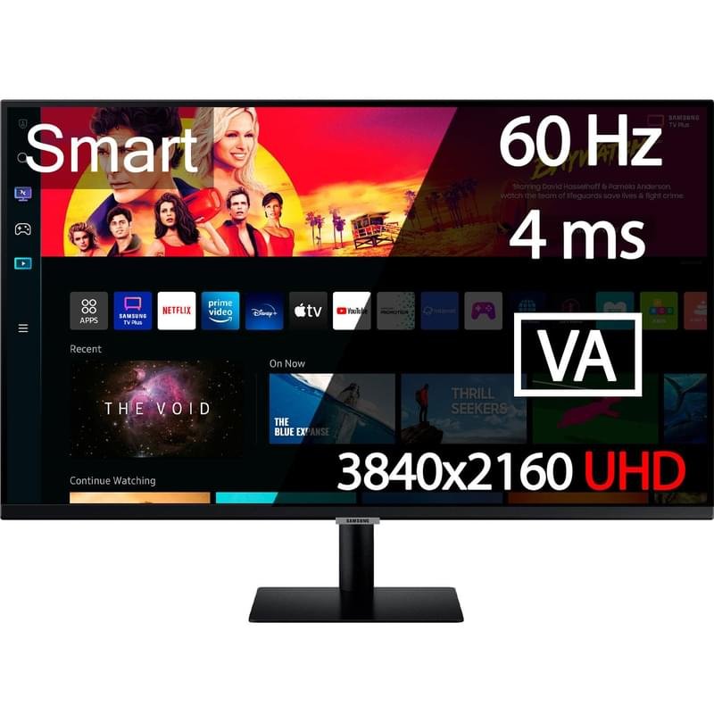 Монитор 32" Samsung Smart LS32BM702UIXCI 3840x2160 16:9 VA 60ГЦ (2HDMI) Black - фото #0