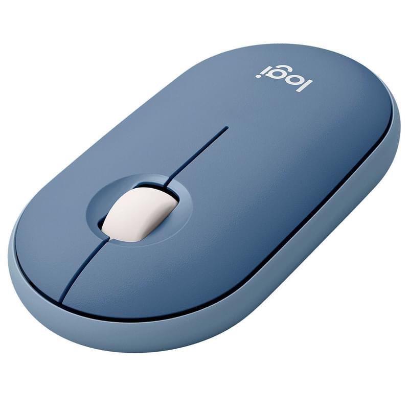 Мышка беспроводная USB/BT Logitech Pebble M350, Blueberry - фото #1