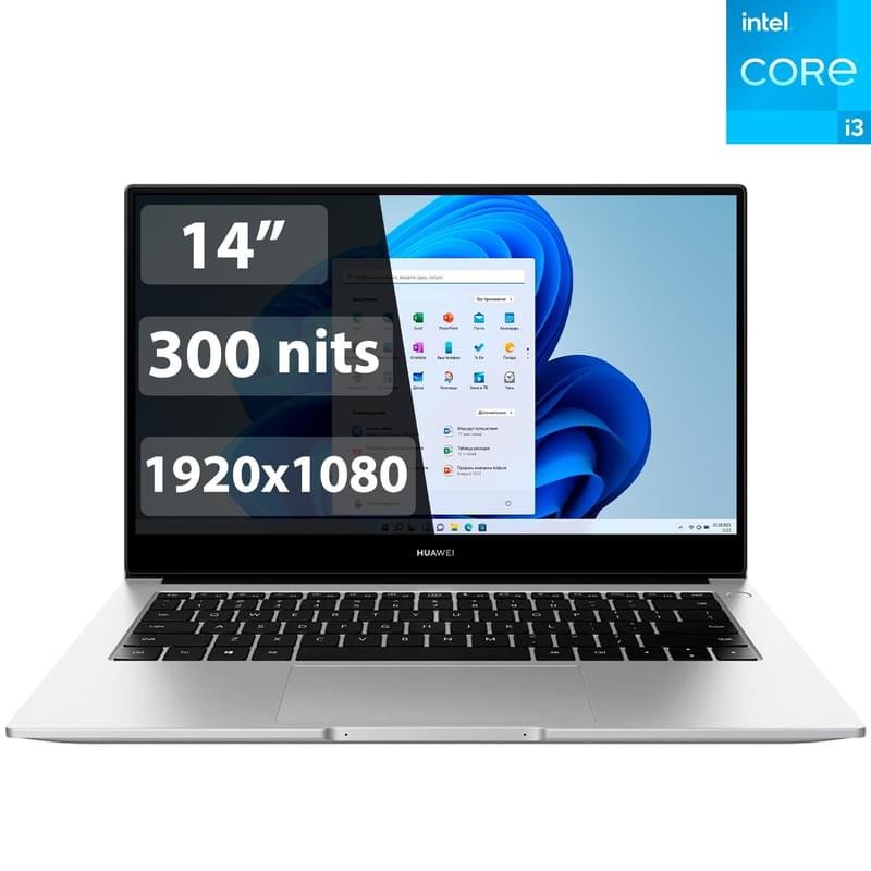 Ноутбук HUAWEI MateBook D14 i3 1115G4/ 8ГБ / 256SSD / 14 / Win11 / (NobelD-WDI9A) - фото #0
