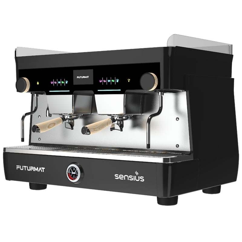 Профессиональная 2-х группная кофе машина Quality Espresso Futurmat Sensius 25 ELE черная - фото #1