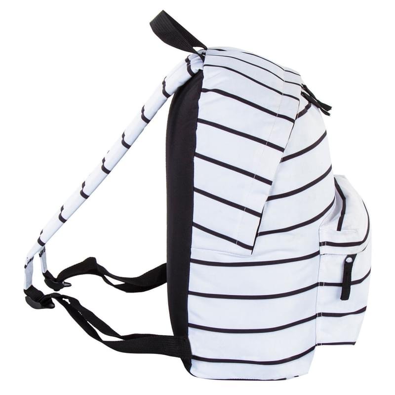 Brauberg күнделікті рюкзагы, White/Black stripes 20L (228846) - фото #1