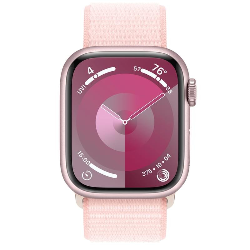Смарт Часы Apple Watch Series 9, 41mm Pink Aluminium Case with Light Pink Sport Loop (MR953) - фото #1