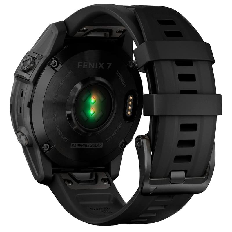 Смарт часы Garmin Fenix 7 Sapphire Solar, Carbon Gray DLC Titanium with Black Band (010-02540-21) - фото #4