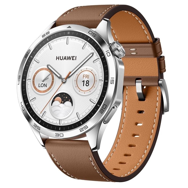 Смарт часы Huawei Watch GT4 (46mm), Brown Leather Strap (Phoinix-B19L) - фото #0