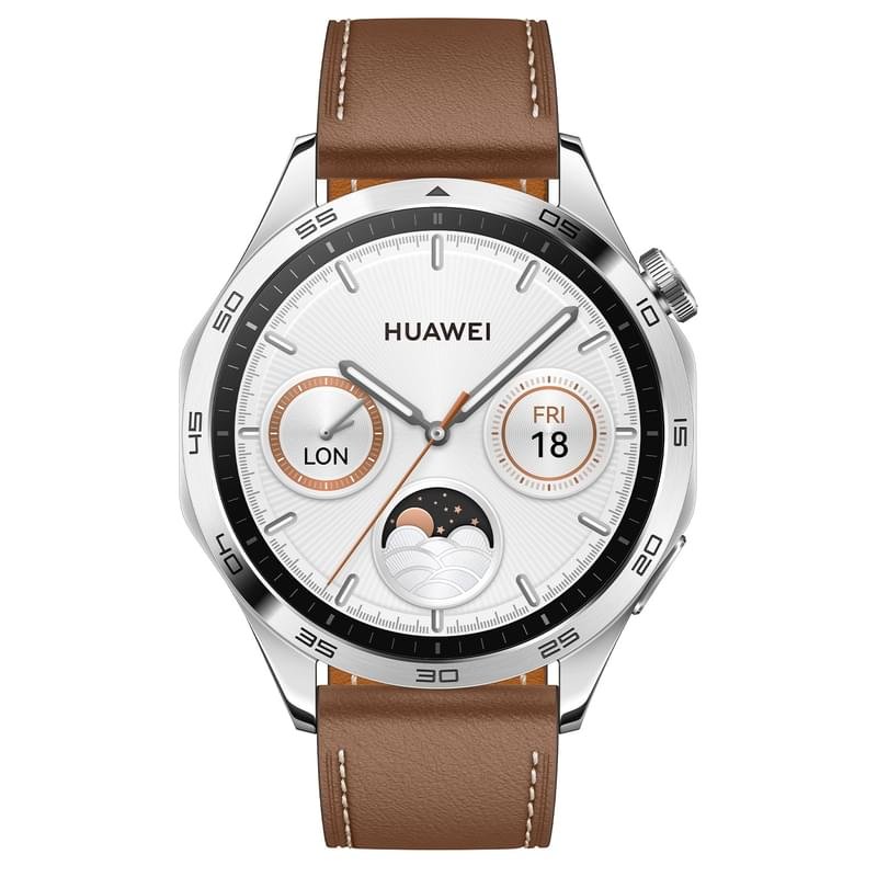 Смарт часы Huawei Watch GT4 (46mm), Brown Leather Strap (Phoinix-B19L) - фото #1