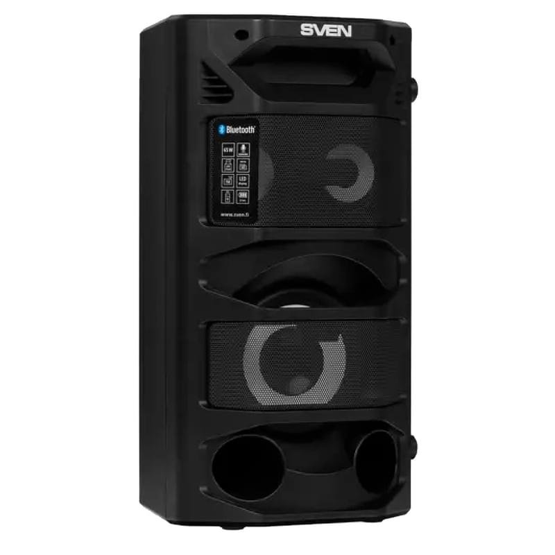 SVEN PS-670, акустикалық жүйесі, қара түсті (65W, TWS, Bluetooth, FM, USB, microSD, LED-display, RC) - фото #2