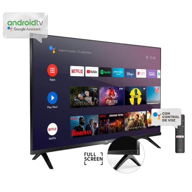 TCL 32" 32S65A LED FHD Android Black теледидары - фото #4