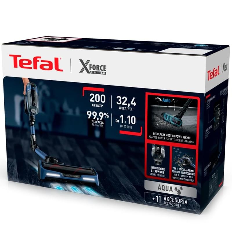 Вертикальный моющий пылесос Tefal X-Force Flex 14.60 Aqua TY-99C0WO - фото #19