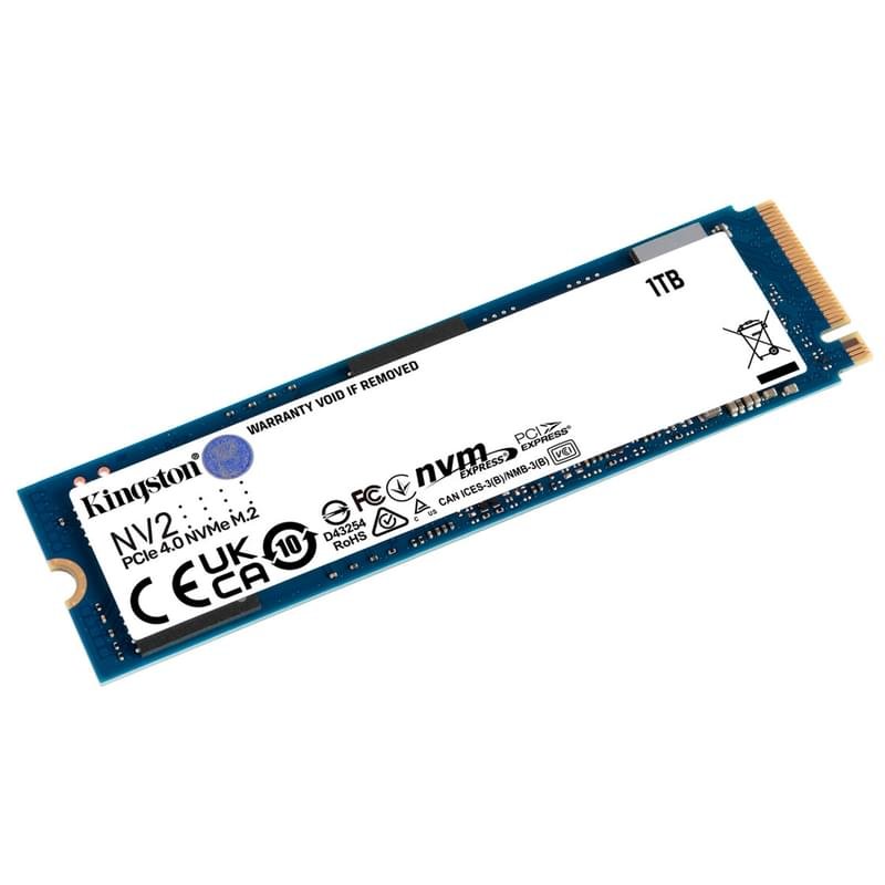 Внутренний SSD M.2 2280 1TB Kingston NV2 PCIe 4.0 x4 NVMe 3D TLC (SNVS2/1000G) - фото #1
