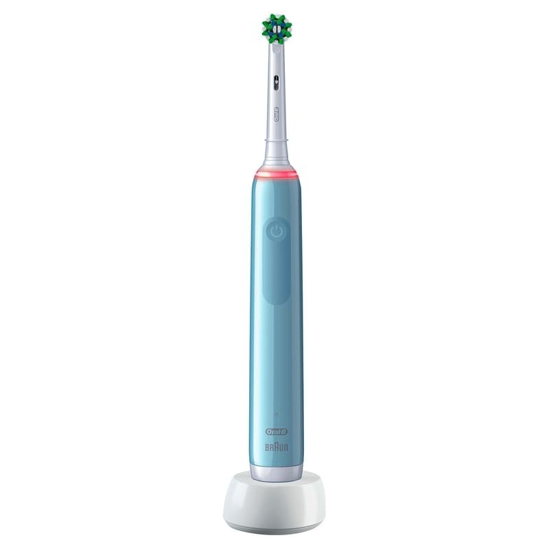 Электрическая зубная щётка Oral-B Pro 3 3000, с визуальным датчиком давления, голубая - фото #2