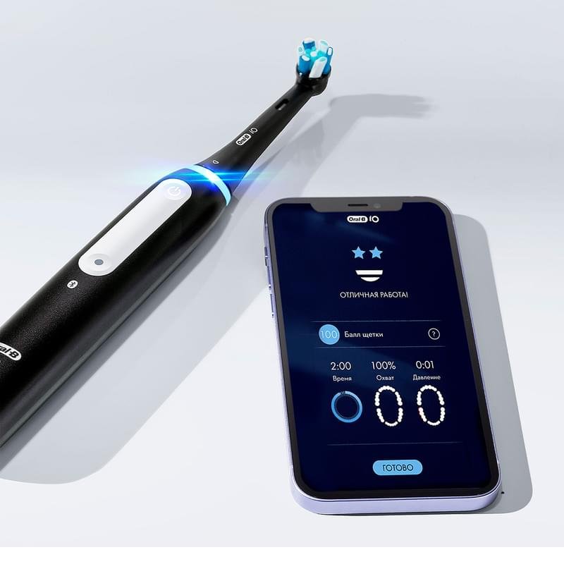 Электрическая зубная щётка Oral-B iO Series 4 Matte Black, Чёрная - фото #10