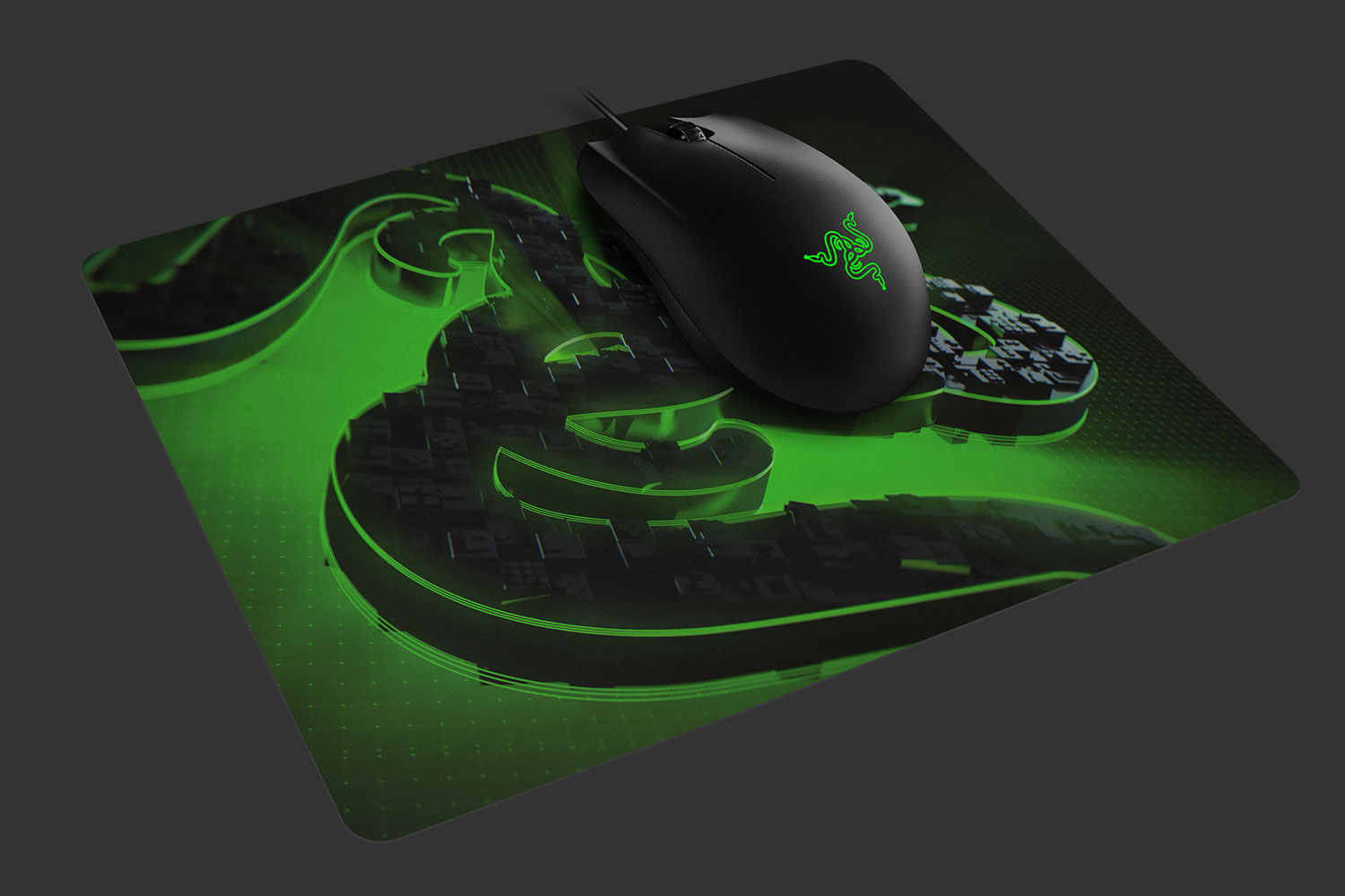 Комплект мышка игровая проводная USB Razer Abyssus Lite + Goliathus ...