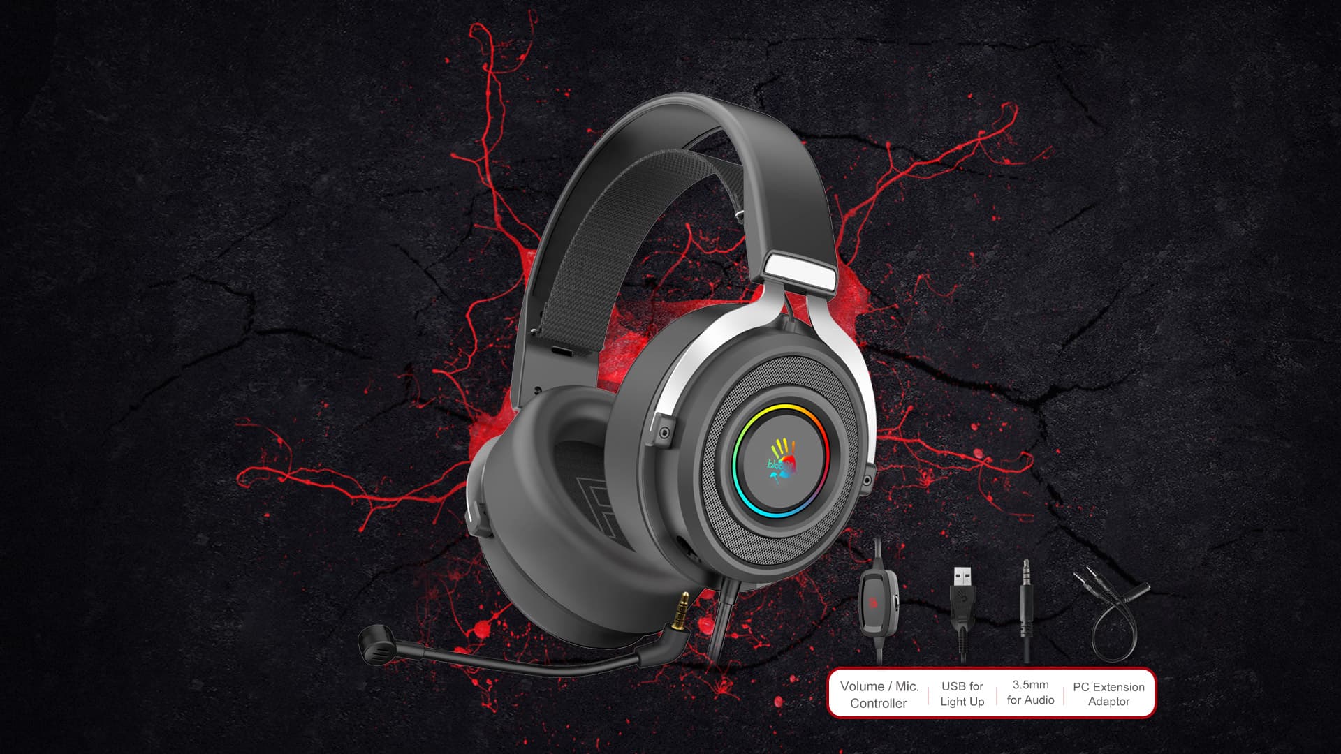 Игровая гарнитура Bloody G535P, Black/Silver (G535P) - купить по лучшей ...