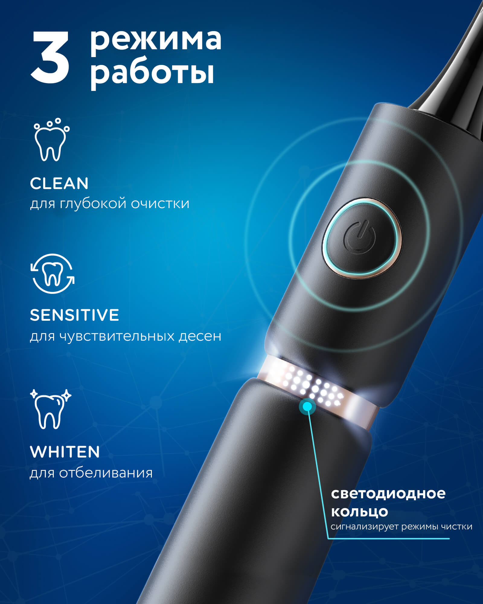 Зубная щетка Fairywill P11, Black купить по лучшей цене в Алматы