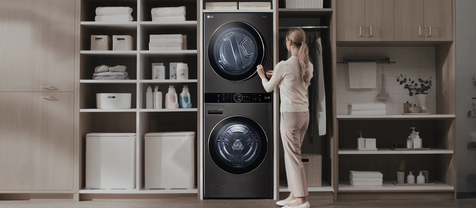Стиральная машина с сушкой LG Wash Tower Objet W1S1CVKK2HM - купить по ...